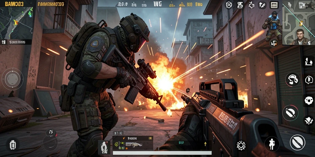 Gambar menunjukkan aksi gameplay intens di BAIM303.