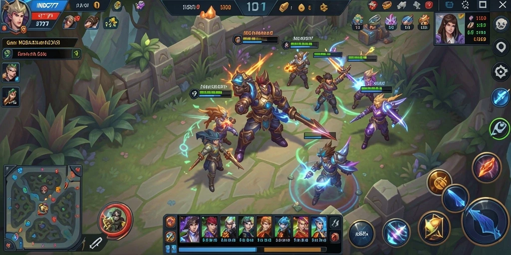 Gameplay menarik dari INDO777 menampilkan pertarungan hero yang epik.