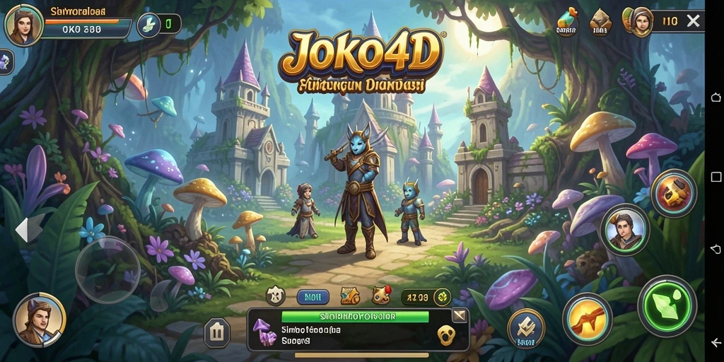 Tampilan gameplay menakjubkan dari JOKO4D saat membangun dunia fantasi.