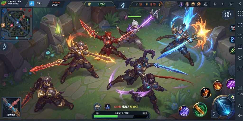 Screenshot LPO88 menampilkan aksi seru dalam gameplay MOBA.