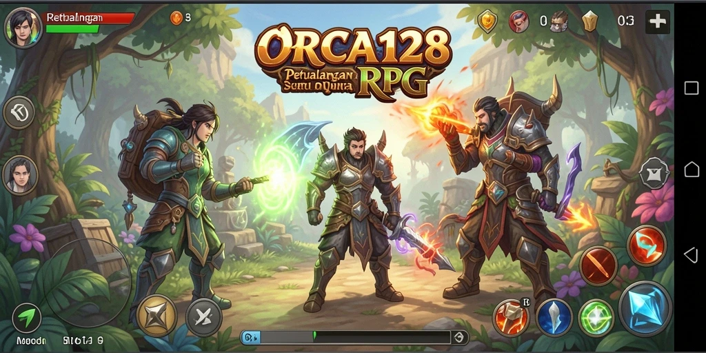 Tampilan gameplay ORCA128 yang menegangkan dan penuh aksi dalam dunia RPG.