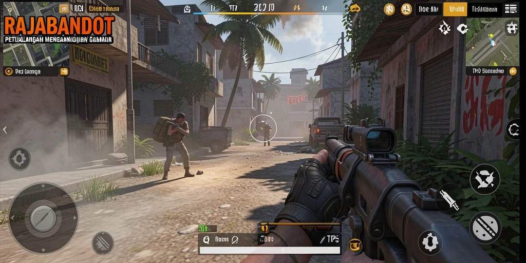 Screenshot RAJABANDOT menampilkan aksi seru dalam gameplay TPS.