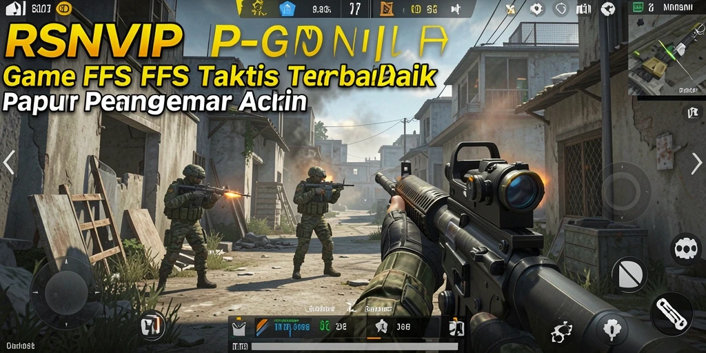 Tampilan gameplay mendebarkan dalam game FPS RSNVIP.