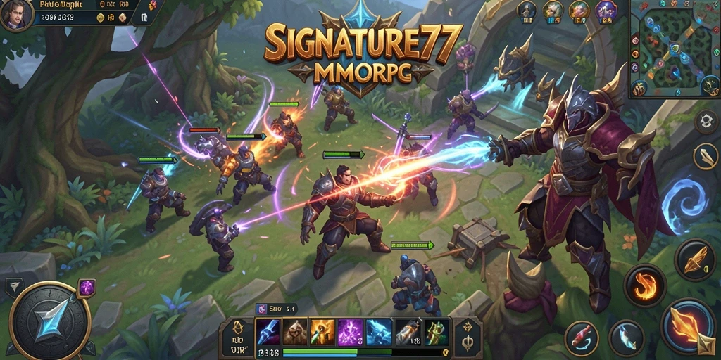 Gameplay epik dalam SIGNATURE77 dengan karakter dan dunia yang luas.