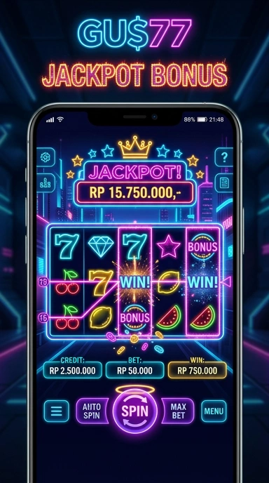 Tampilan aplikasi gus77 yang sederhana dan intuitif.